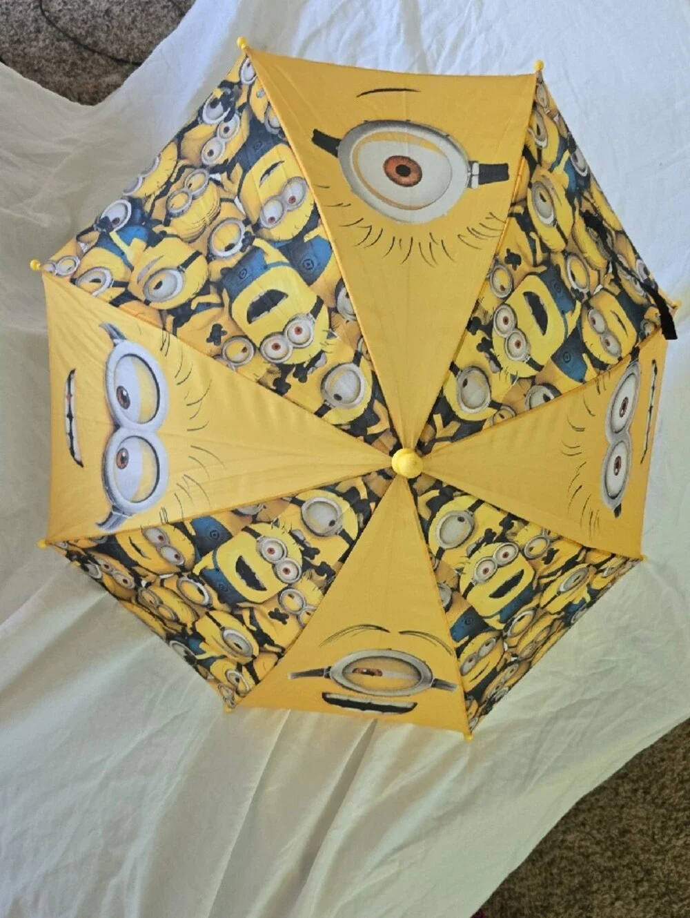 Minions Yellow Kids Umbrella with Character Handle